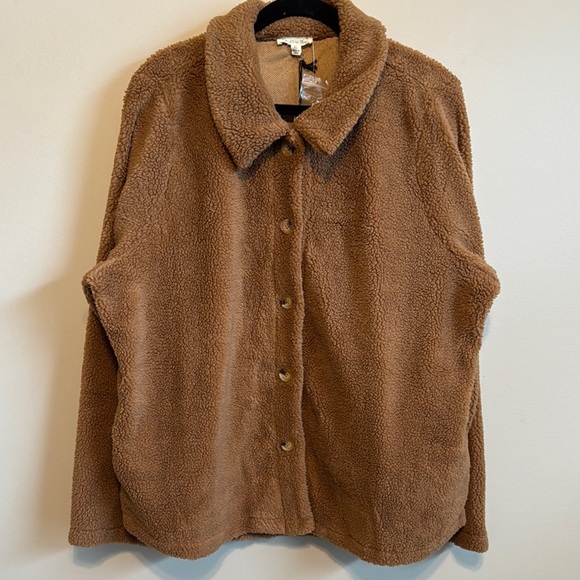 Cozy Brown Sherpa Jacket XL - Picture 1 of 6